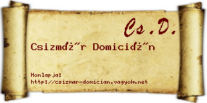 Csizmár Domicián névjegykártya